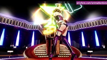 Anime girl undressing