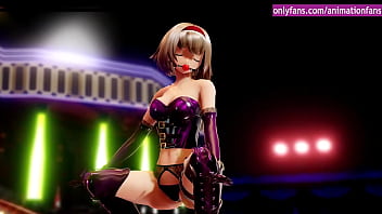 Anime girl undressing