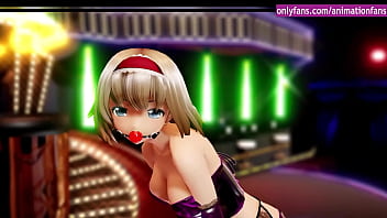 Anime girl undressing