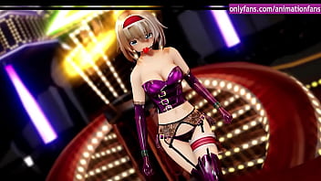 Anime girl undressing