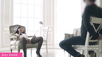 Jeny smith with a butt plug in a darkness