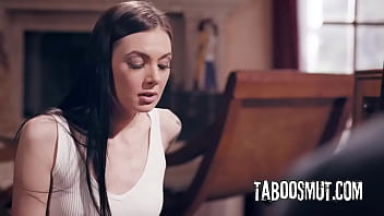 Hot brunette step daughter first gets spanked than fucked by her dominant stepdad