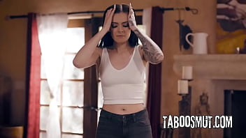 Hot brunette step daughter first gets spanked than fucked by her dominant stepdad