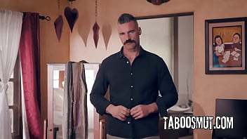 Hot brunette step daughter first gets spanked than fucked by her dominant stepdad