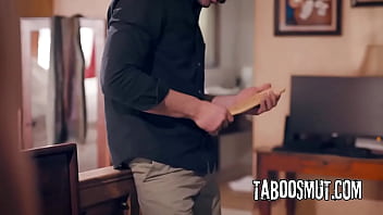 Hot brunette step daughter first gets spanked than fucked by her dominant stepdad