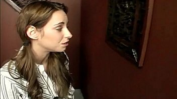 Glory hole blowjob action with nasty brunette babeng hd 2