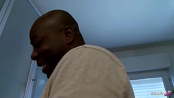 Freckled cougar milf with big saggy tits get her first black cock in her ass at interracial pick up casting