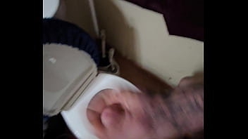 Bathroom cock jerking till i cum