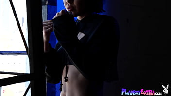 Cute faced latin newcomer hottie posing naked for playboy