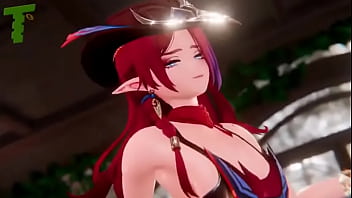 Aether cums in chaska's pussy in genshin impact