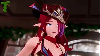 Aether cums in chaska's pussy in genshin impact