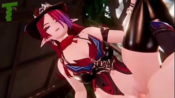 Aether cums in chaska's pussy in genshin impact