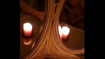 Masturbating in vintage mirrors