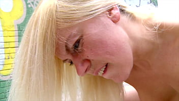 Curvy blonde sucks and fucks huge dick in casting