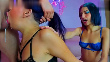 This girl with purple hair is spectacular in blowjobs and we see how she does maneuvers