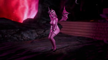 Pretty unskilled succubus persistently tempts you with her toned figure