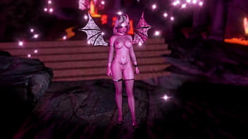 Pretty unskilled succubus persistently tempts you with her toned figure