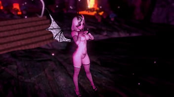 Pretty unskilled succubus persistently tempts you with her toned figure