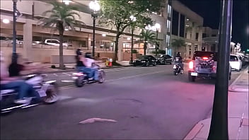 2 lovely ladies fuck a guy on the balcony and get their faces covered in cum