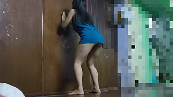 Fine big ass college girl workout at home