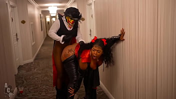 Gibby the clown & jayla page fuck hard on halloween after he turned her out
