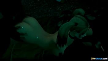 Teen with pigtails is throatfucked and creampied