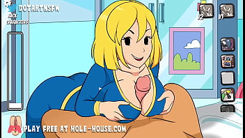 Vault girl fucked and creampied in multiple positions moaning orgasm