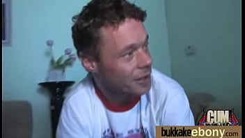 Ebony gets group cumshots 16