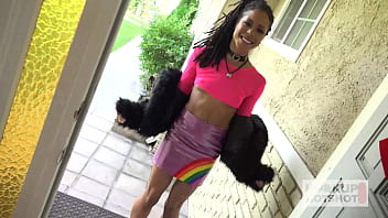 Ebony vixen kira squirts as bryan pounds her wet cunt and asshole