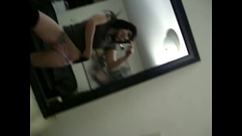 Colleen amateur w dreads & stockings strips & fingers pussy