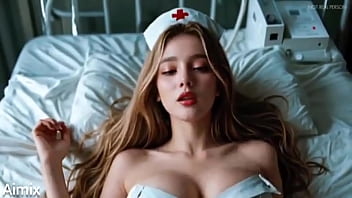 Cute nurse got fuck by big cock at the sick bed ai video