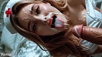Cute nurse got fuck by big cock at the sick bed ai video
