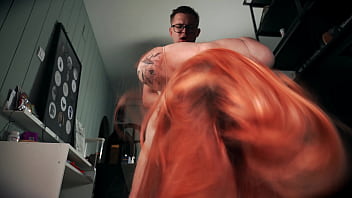 Dishwasher traps her and i take her ass rough from behind