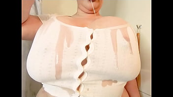 Watch me massage these massive tits