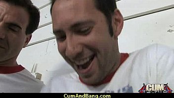 Ebony cumslut gets multi facial in gangbang 8