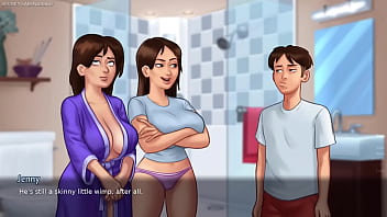 Summertime saga by kompas productions horny and lucky dude loves seeing his stepsis big juicy wet boobs busty stepmom wants him to help her