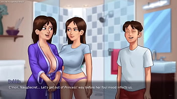 Summertime saga by kompas productions horny and lucky dude loves seeing his stepsis big juicy wet boobs busty stepmom wants him to help her