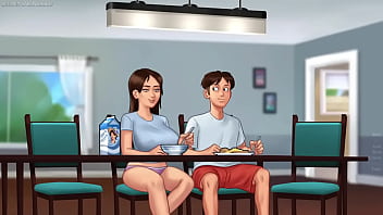 Summertime saga by kompas productions horny and lucky dude loves seeing his stepsis big juicy wet boobs busty stepmom wants him to help her