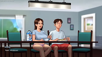 Summertime saga by kompas productions horny and lucky dude loves seeing his stepsis big juicy wet boobs busty stepmom wants him to help her