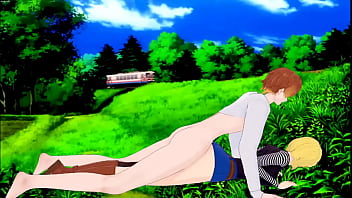 Follando personajes de anime game play poke ball