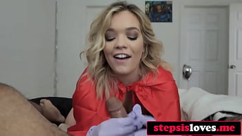 Halloween trick turns into a hardcore treat for naughty stepsis