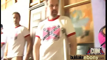 Hot ebony chick love gangbang interracial 16