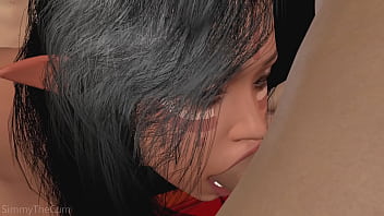 Busty latina babe sucks a cock while being fucked 3d animation