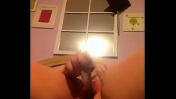 Hot chubby blonde masterbating with dildo