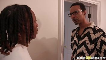 Scarlett alexis is letting her black bf and his stepdad suck both her big sucking the old man while her guy is licking and fucking her pussy