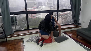 Fucking hot in the window for everyone to see