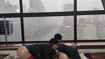 Fucking hot in the window for everyone to see