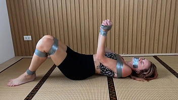 Horny girlfriend tied up and is punished with a vibrator