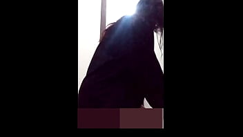 Brunette with a big butt in lingerie