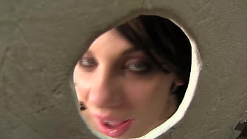 Hot Slut With Big Boobs Shelly Starr Blows A Hard Cock Through Glory Hole thumbnail